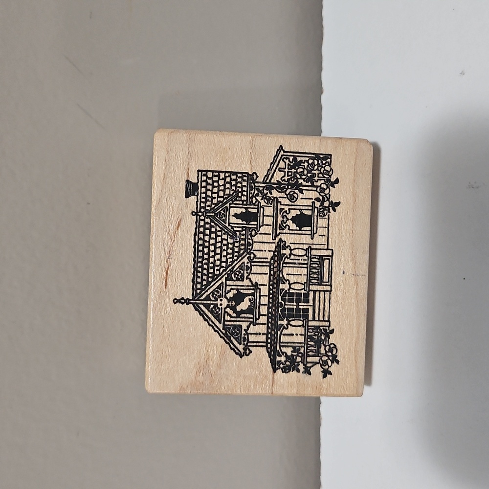Victorian House Vintage Rubber Stamp